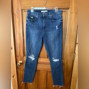 Joe's Jeans Dark Blue Distressed Skinny Jeans